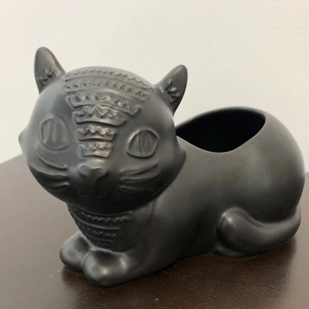 Target Cat Halloween Black Decor From 2014 Cat Kitschy Planter Desk Decoration